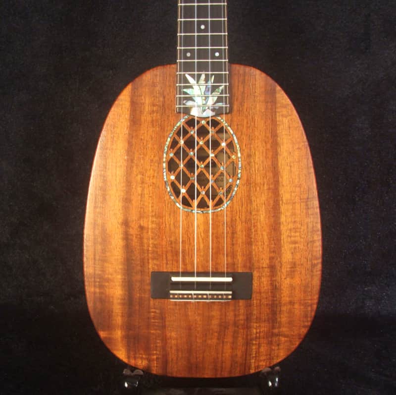 Handmade Pineapple Soprano Ukulele, Solid Hawaiian Koa, Soft-bag, Bruce Wei UW13-2004 image 1