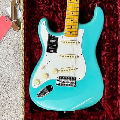 Mint Fender American Vintage II 1957 Seafoam Left Handed Stratocaster with Case image 1