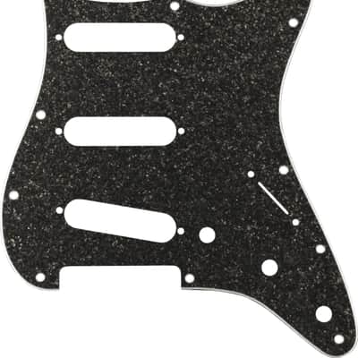 Genuine Fender Strat Hybrid Glass/Glitter S/S/S Pickguard, Dark Gray Sparkle