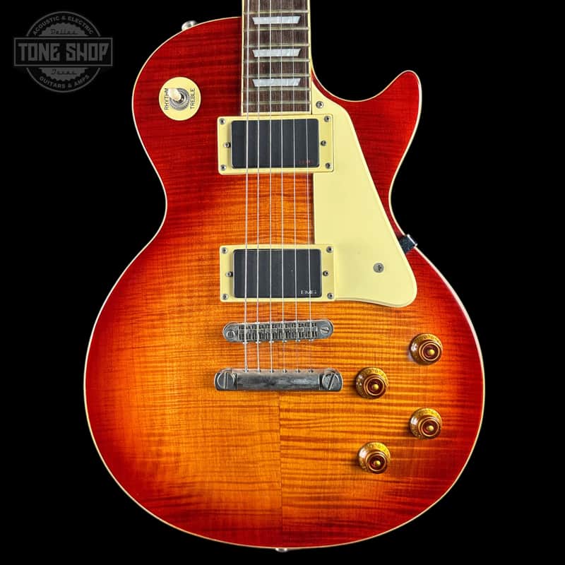Used 2000 Epiphone Les Paul MIK w/EMGs Cherry Sunburst w/case TSU25190 image 1