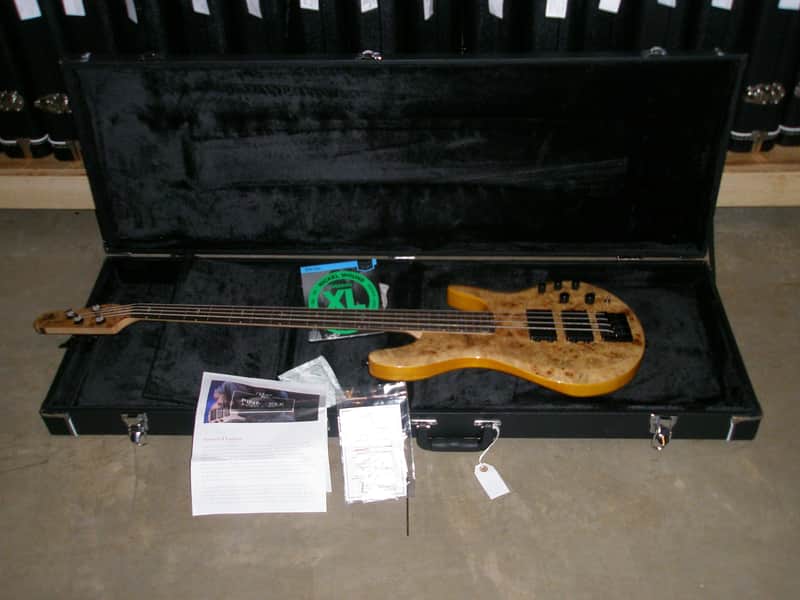 Michael Kelly Pinnacle 4 2020s - Natural Burl Fretless image 1
