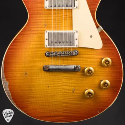 2021 - Gibson Custom Shop Made 2 Measure Murphy Lab '59 Les Paul Standard Murphy Painted Ultra Heavy Aged Orange Lemon Fade image 2