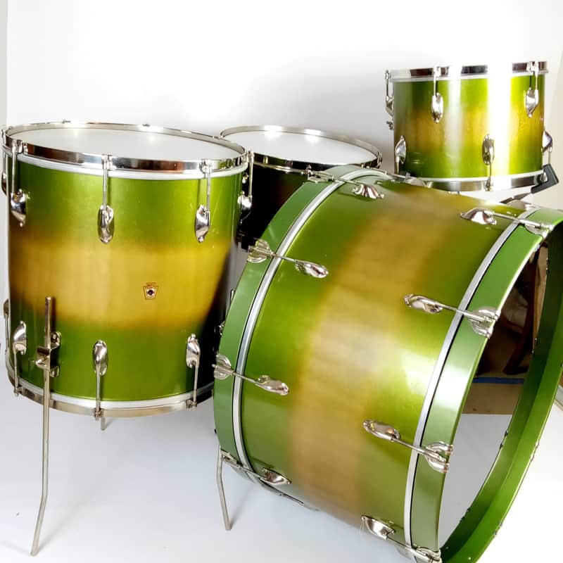 *WFL Zephyr Drum Set 26,13,16,7x14"Bass/Tom/Floor/Snare Vintage 40s Ludwig Duco* image 1