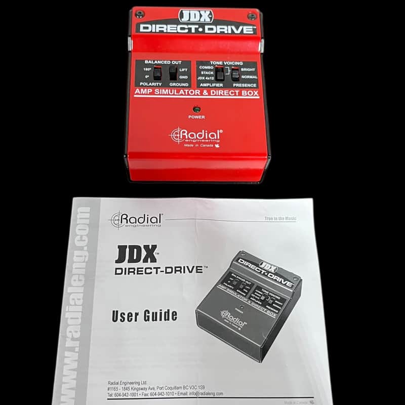 Radial JDX Direct-Drive Reactor Amplifier Direct Box 2010s - Red X11777 image 1