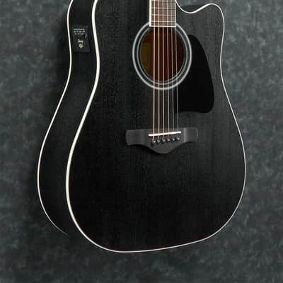 IBANEZ AW84CE-WK Dreadnought Elektro-Akustik-Gitarre wethered black image 5