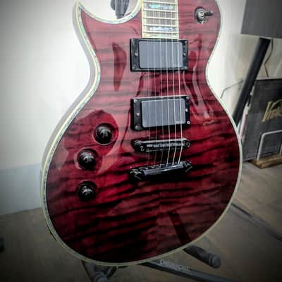 Left Handed ESP LTD Eclipse EC-1000 Mid 2000's - See thru black cherry image 2