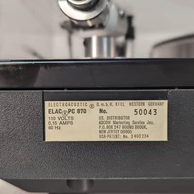 Rare Elac PC-870 Turntable Record Player Mint Condition image 7