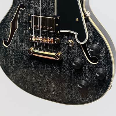 D'Angelico Excel Mini DC Semi Hollow body Electric Guitar - Black Dog imagen 6