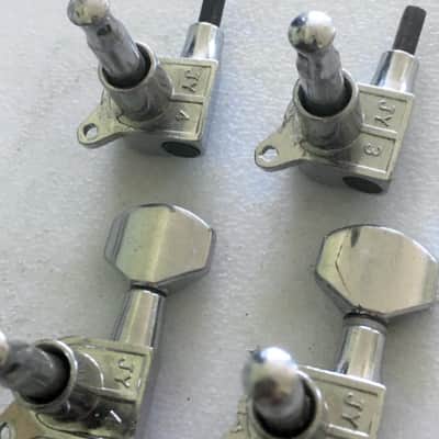 4 Schaller Style Bolt On Electric Guitar Sealed Gear Tuners In-line Headstock image 4