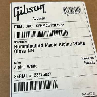 2026 Gibson Hummingbird Maple Alpine White Greatest Hits Collection image 14