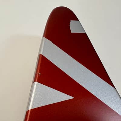 EVH Shark 2019 Burgundy/Silver Stripes image 18