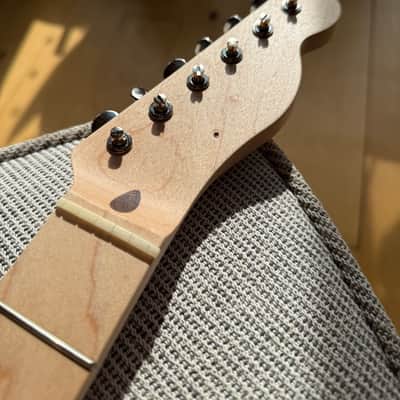 Musikraft Tele Neck - Rock Maple - 9.5” Radius - ‘51 U Profile - Bone Nut - Kluson Deluxe Locking Tuners image 4