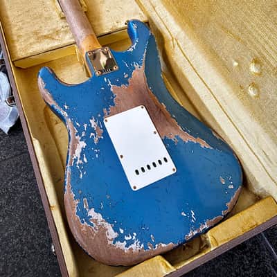 Fender Fender Custom Shop Wild West Guitars 25th Anniversary 1960 Stratocaster Heavy Relic 2024 - Lake Placid Blue image 3