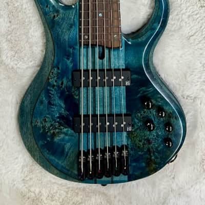 Mint Ibanez BTB946 COL 6-String Electric Bass Guitar, Cosmic Blue Low Gloss Finish image 3