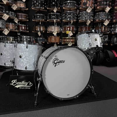 ~WOW!~ Gretsch USA Custom 4-Piece 13/16/18/24 Drum Kit Set in 60's Marine Pearl Nitron image 1