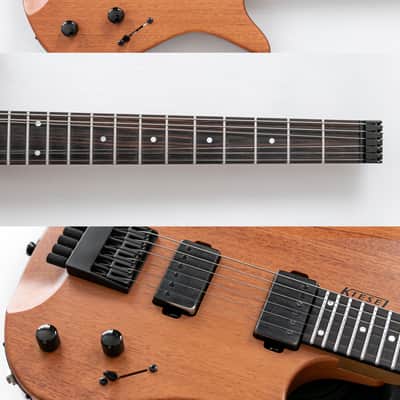 2019 Kiesel Zeus Mahogany Headless Guitar in Natural image 6