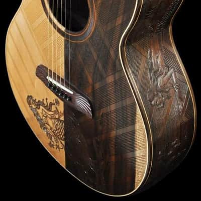 Blueberry Handmade Grand Concert Cutaway Guitar Mermaid image 6