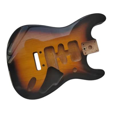 Sunburst 2 Piece Alder Wood Strat Style Guitar Body image 4