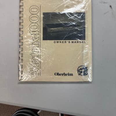 OBERHEIM MATRIX-1000 OWNERS MANUAL Synthesizer Module book (free Shipping) image 2