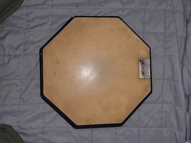 HQ Real feel drum pad RARE VARIANT yellow rubber/white brush surface image 1