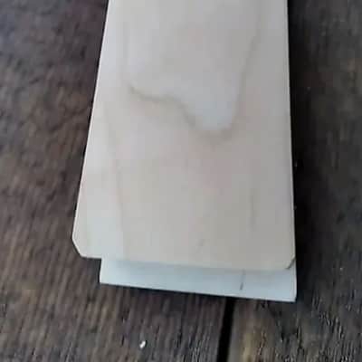 24 SHARK FIN NECK MAPLE GUITAR NECK WITH FLOYD ROSE NUT INSTALLED DIY NECK image 5
