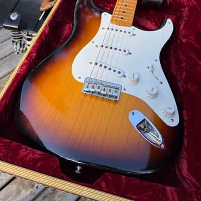 Vintage Custom ‘55 Hard Tail Stratocaster Time Capsule Package Sunburst, 2023 image 3