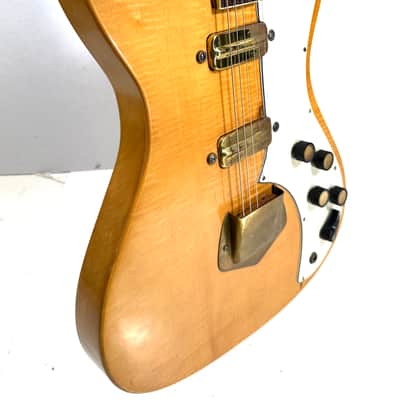 Kay electric guitar with gold hardware and flame maple body K300 K-300 speed bump 1955 - Tiger maple image 8