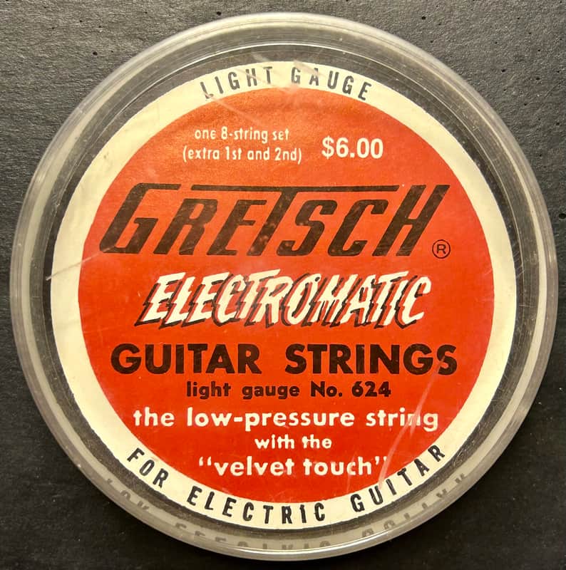 Vintage Gretsch Electromatic No. 624 Guitar Strings Jewel Box Container 50s-60s Case Candy image 1