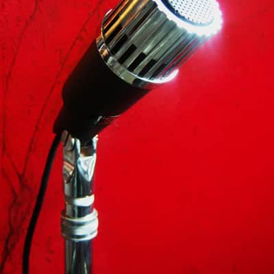 Vintage 1960's Claricon 38-040 dynamic microphone Hi Z w cable & stand Monarch Olson Lafayette image 2