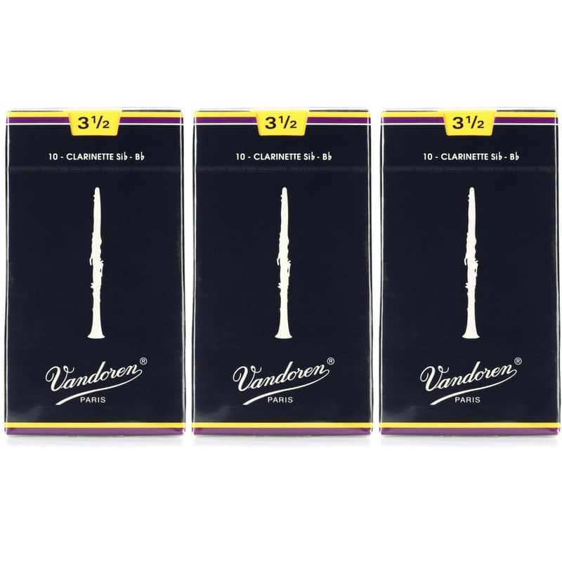Vandoren Traditional Bb Clarinet Reed - 3.5 (30-pack) image 1