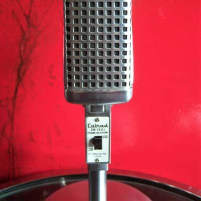 Vintage 1960's Calrad DM-16 dynamic microphone Satin Chrome w accessories image 3