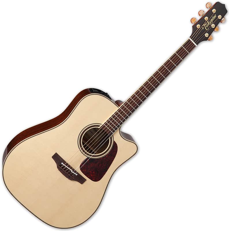 Takamine CP4DC OV Pro Series 4 Dreadnought Cutaway Solid Spruce/Ovangkol Acoustic/Electric Guitar Natural Gloss image 1