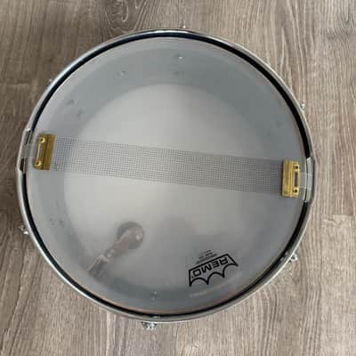 Rogers 1960s Cleveland Tag Covington Era Luxor Snare Drum 5x14 Blue And Silver Duco Multi Color image 14