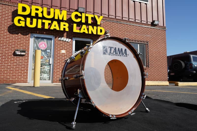 Vintage Tama 24'' Superstar Series Pure Birch Bass Drum 16x24''in Super Mahogany Lqr. (Japan - 1985) image 1