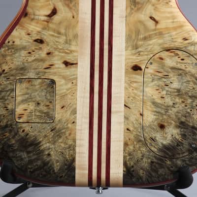 2016 Left-Handed Alembic Mark King 5 Deluxe Buckeye Burl ~Side LED's~ image 14