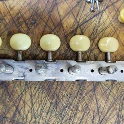 Vintage RARE 1965 Teisco Del Ray Japan 6 on a Plate Electric Guitar Tuners Grommets Installation Screws Luthier Parts image 5
