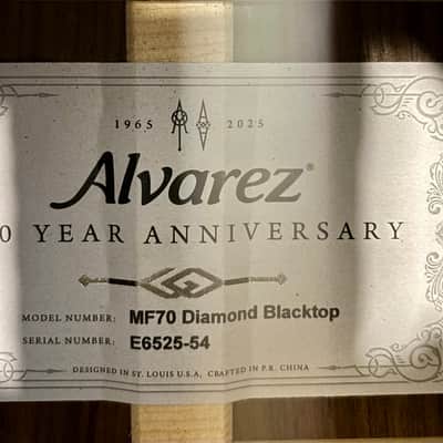 Alvarez MF70 Diamond 2025 -Blacktop Limited Anniversary Edition image 7