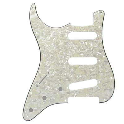 Left Handed Stratocaster Electric Guitar Pickguard Scratch Plate USA MEX - Cream Pearl