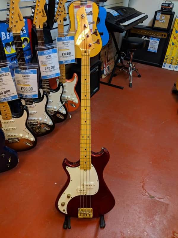 Westone Concord II Bass Guitar Left Handed + Wooden Hard Case image 1