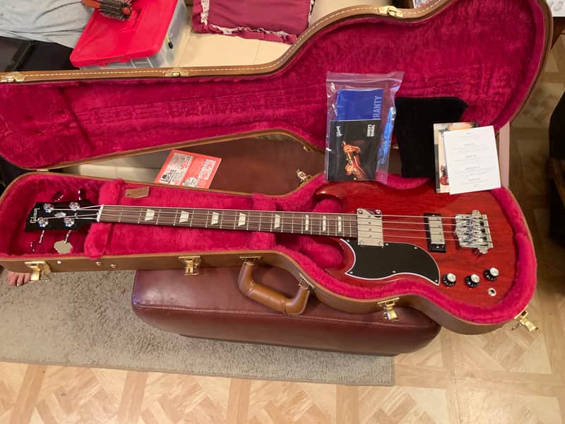 Left Handed Gibson SG Standard Bass Guitar Heritage Cherry Last Day*** image 1