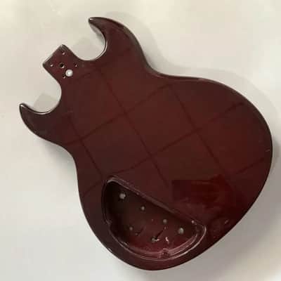 Wine Red Finish Guitar Double Cutaway Solid Basswood Body image 5