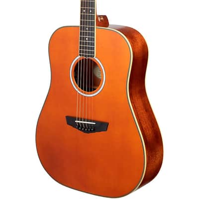 D'Angelico Excel Lexington Dreadnought Acoustic-Electric Guitar - Regular Vintage Natural image 7