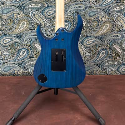 Ibanez MIJ Prestige RG653DX Transparent Deep Blue Flat w/Molded Hard Case image 6