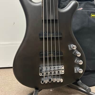 Warwick RockBass Corvette Basic 5-String Fretless Bass - Nirvana Black Transparent Satin image 2