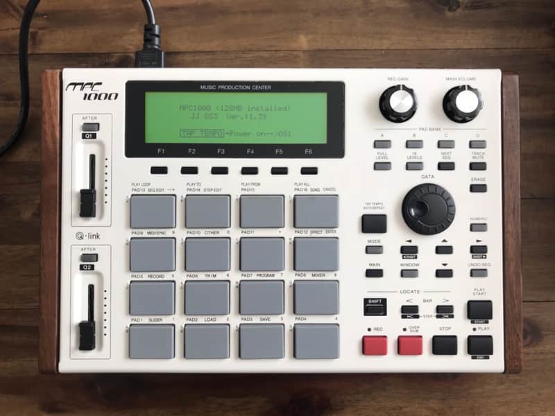Akai MPC1000 Custom White / Woodgrain, with hard drive image 1