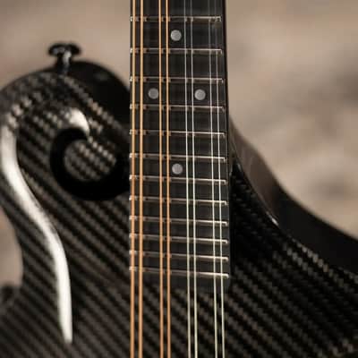KLOS Full Carbon F-Style Mandolin KLOS EQ Acoustic/Electric with Fiberglass Hardshell Case image 9