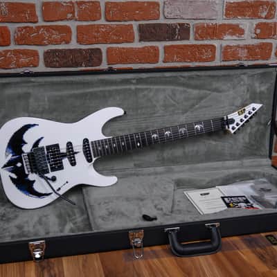 ESP Custom Shop M-II HSS Snow White with Queensryche Triryche Empire Logo 2026 w/OHSC image 2