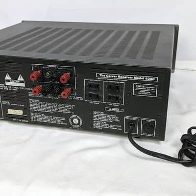 Carver 6250 Magnetic Field Power Amplifier Stereo Receiver - 125 Watts per Channel - 1988 Black image 9
