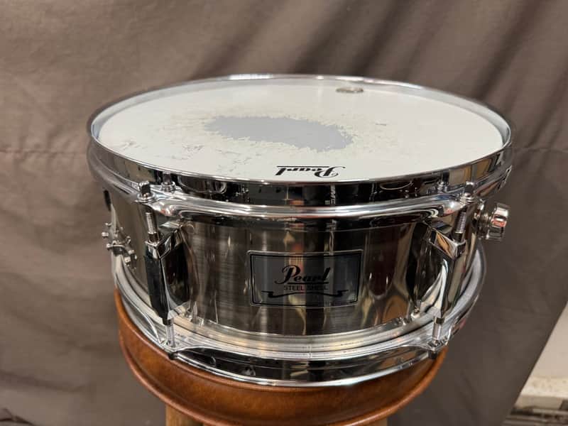 Pearl Steel Snare Drum 5.5" x 13" Brushed Finish image 1