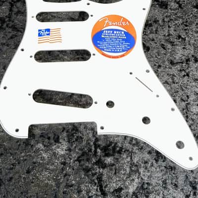 USA Fender Jeff Beck Stratocaster Pickguard White Guitar Parts USA Project StratJeff Beck PIckguard 3 Ply WBW, USA PickGuard "NOS" ! image 5